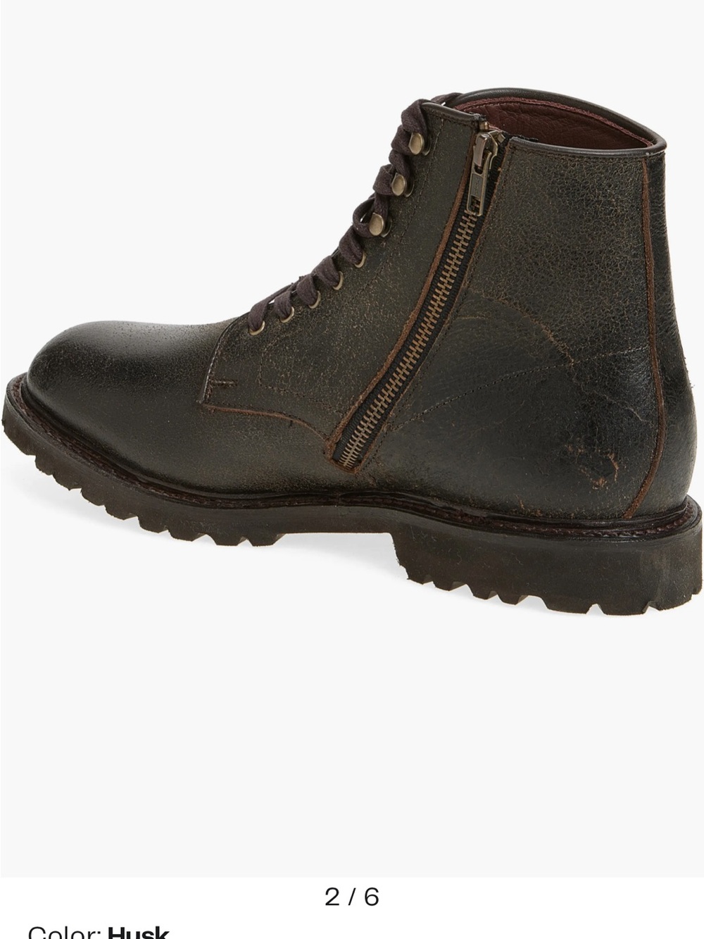 Allen Edmonds Hugo lug sole Men's Husk Leather Lace-Up Boot Brown sz 11D NEW - Picture 2 of 14